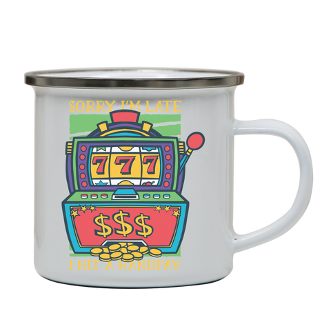 Slot machine handpay enamel camping mug outdoor cup colors - Graphic Gear