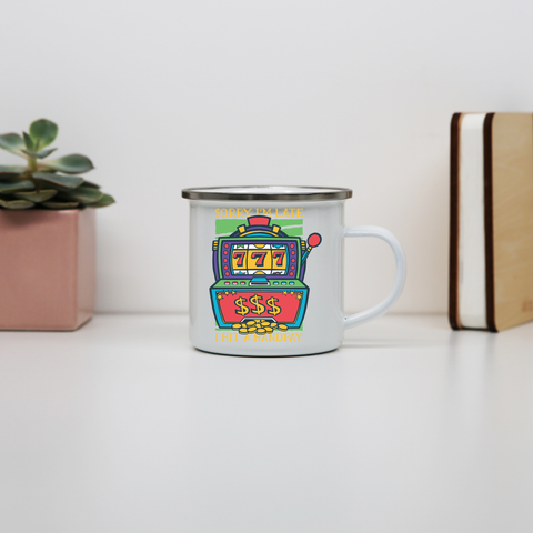Slot machine handpay enamel camping mug outdoor cup colors - Graphic Gear