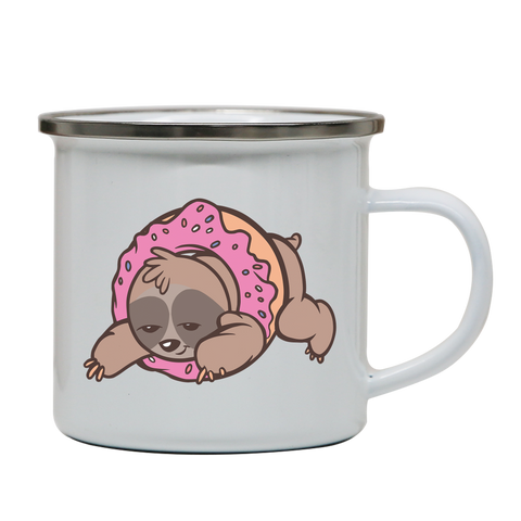 Sloth donut enamel camping mug outdoor cup colors - Graphic Gear