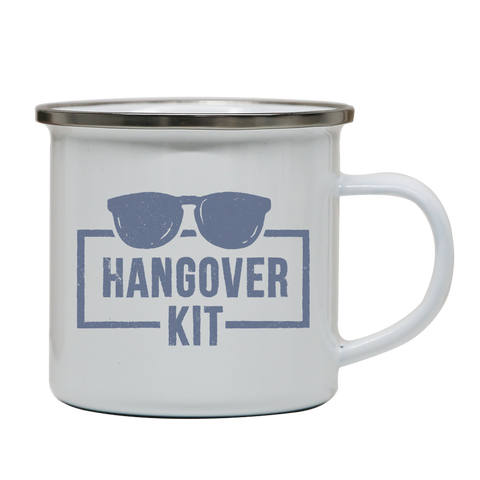 Hangover kit enamel camping mug outdoor cup colors - Graphic Gear