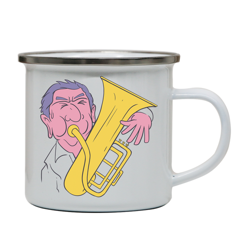 Saxhorn player enamel camping mug outdoor cup colors - Graphic Gear