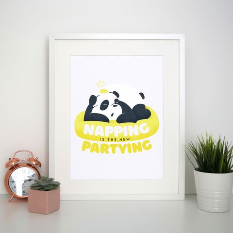 Panda nap print poster wall art decor - Graphic Gear