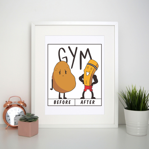 Potato gym print poster wall art decor - Graphic Gear