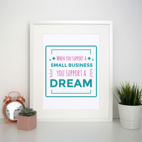 Small business quote print poster wall art decor - Graphic Gear