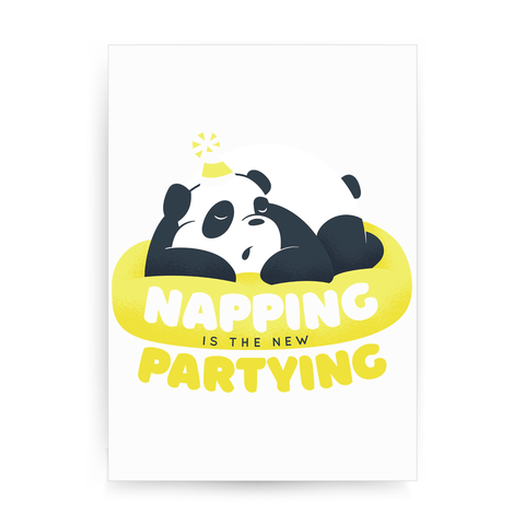 Panda nap print poster wall art decor - Graphic Gear