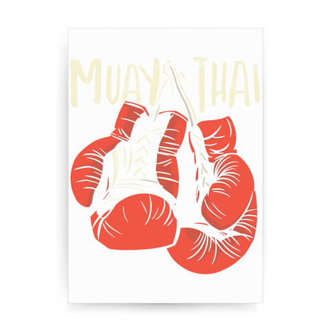 Muay thai gloves print poster wall art decor - Graphic Gear