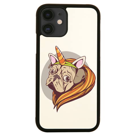 Unicorn pug iPhone case cover 11 11Pro Max XS XR X - Graphic Gear