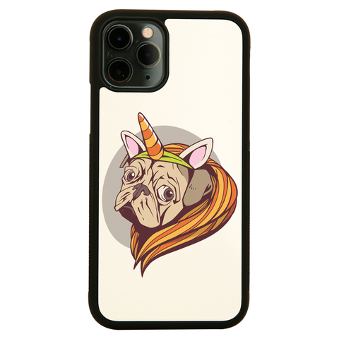 Unicorn pug iPhone case cover 11 11Pro Max XS XR X - Graphic Gear