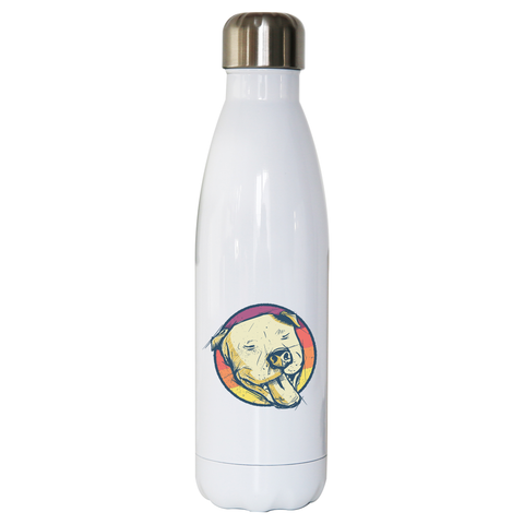 Pitbull hand drawn water bottle stainless steel reusable - Graphic Gear