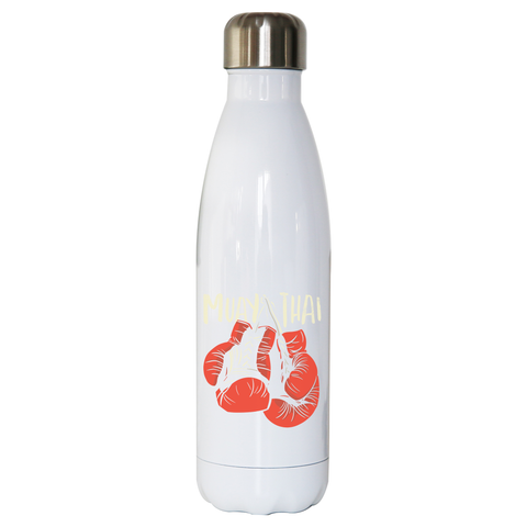 Muay thai gloves water bottle stainless steel reusable - Graphic Gear