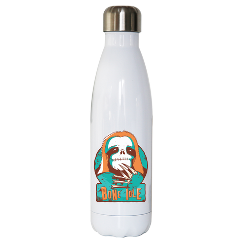 Sloth skull water bottle stainless steel reusable - Graphic Gear