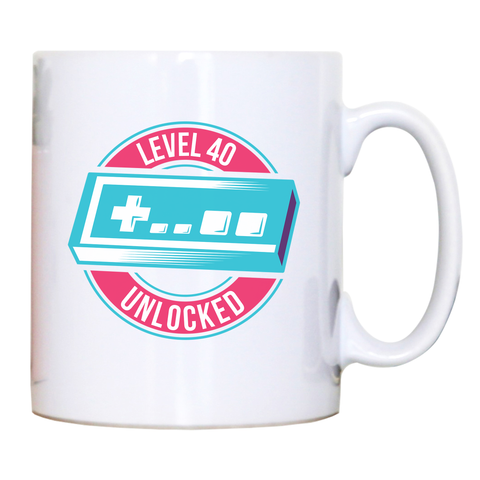 Level 40 unlocked mug coffee tea cup - Graphic Gear