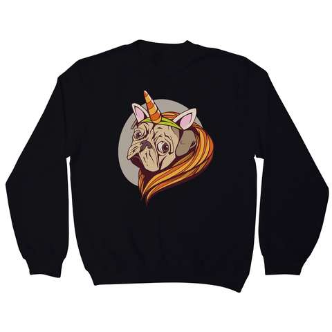 Unicorn pug sweatshirt - Graphic Gear