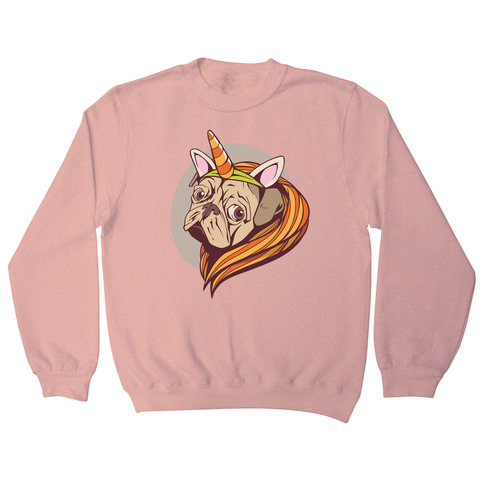 Unicorn pug sweatshirt - Graphic Gear