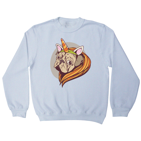 Unicorn pug sweatshirt - Graphic Gear