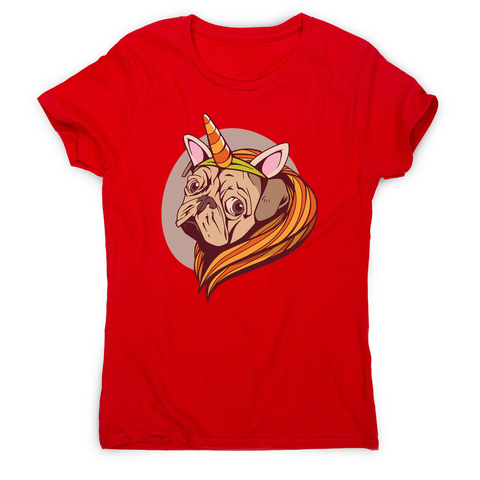 Unicorn pug women's t-shirt - Graphic Gear