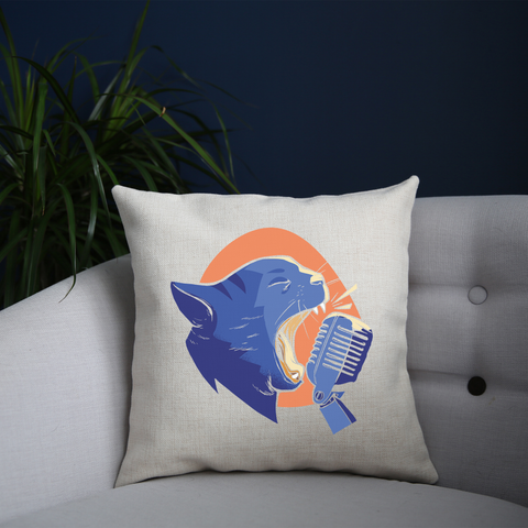 Singing cat cushion cover pillowcase linen home decor - Graphic Gear