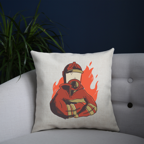 Firefighter flames cushion cover pillowcase linen home decor - Graphic Gear