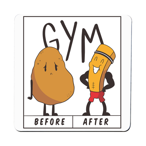 Potato gym coaster drink mat - Graphic Gear