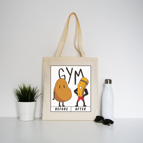 Potato gym tote bag canvas shopping - Graphic Gear