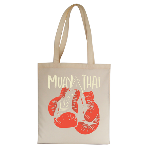 Muay thai gloves tote bag canvas shopping - Graphic Gear