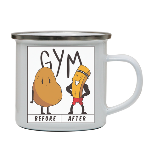 Potato gym enamel camping mug outdoor cup colors - Graphic Gear