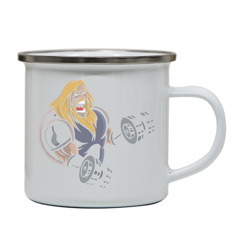 Angry viking enamel camping mug outdoor cup colors - Graphic Gear