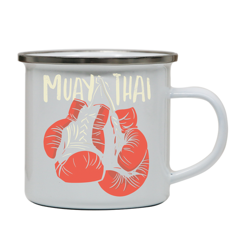 Muay thai gloves enamel camping mug outdoor cup colors - Graphic Gear