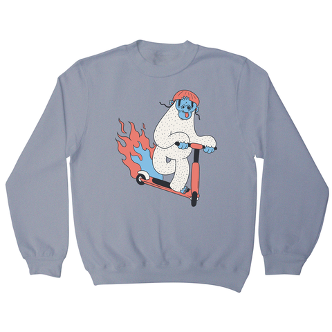 Yeti riding scooter sweatshirt - Graphic Gear