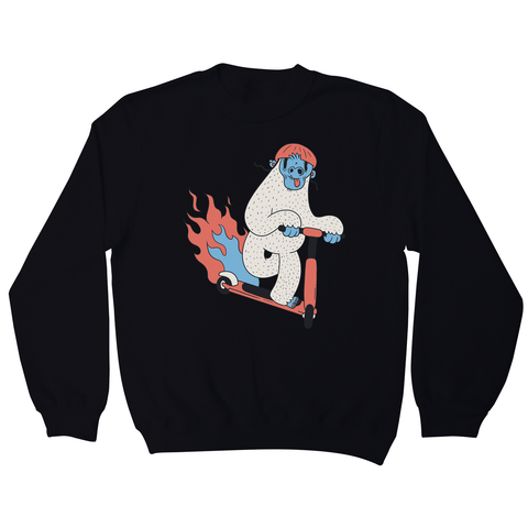 Yeti riding scooter sweatshirt - Graphic Gear