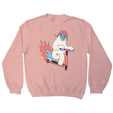 Yeti riding scooter sweatshirt - Graphic Gear