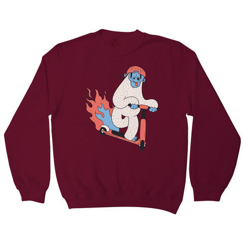 Yeti riding scooter sweatshirt - Graphic Gear