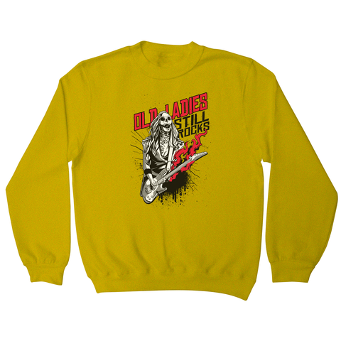 Old lady zombie rocker sweatshirt - Graphic Gear