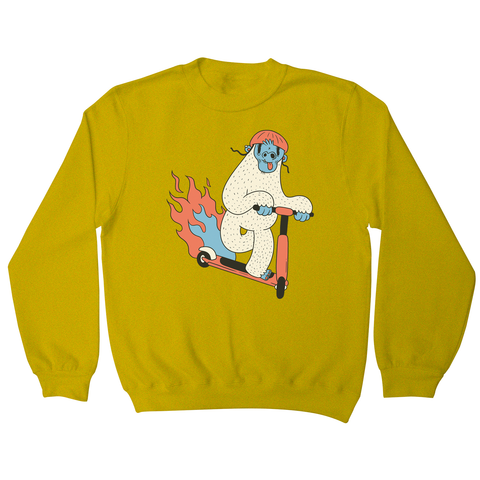 Yeti riding scooter sweatshirt - Graphic Gear
