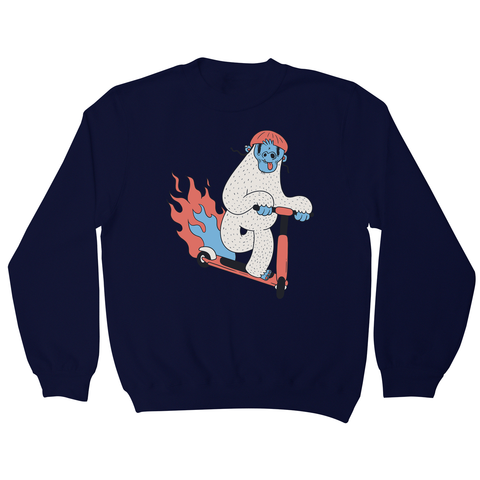 Yeti riding scooter sweatshirt - Graphic Gear
