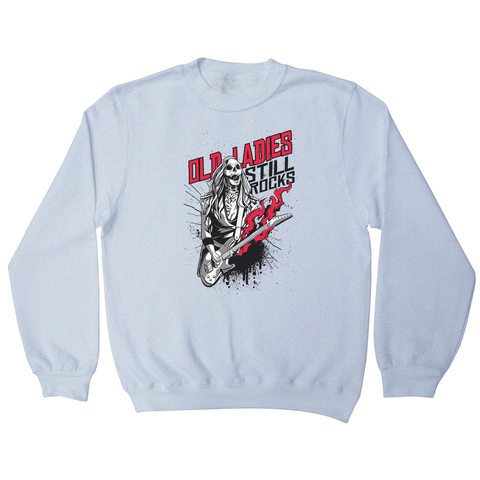 Old lady zombie rocker sweatshirt - Graphic Gear