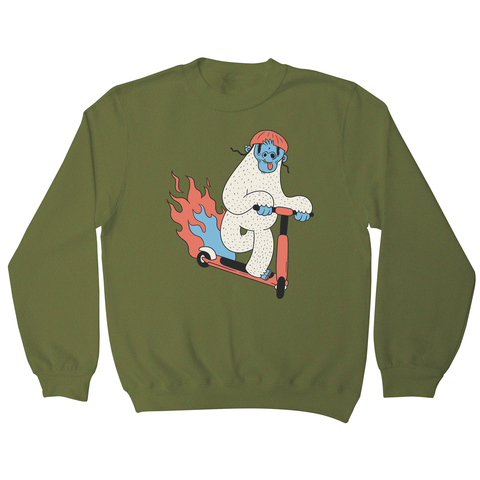 Yeti riding scooter sweatshirt - Graphic Gear