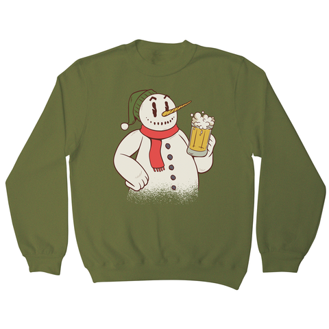 Snowman drinking beer sweatshirt - Graphic Gear