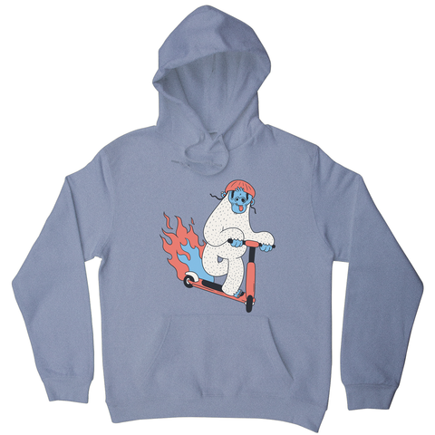 Yeti riding scooter hoodie - Graphic Gear