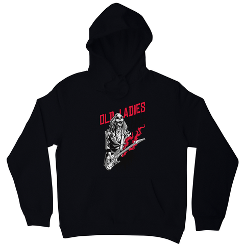 Old lady zombie rocker hoodie - Graphic Gear