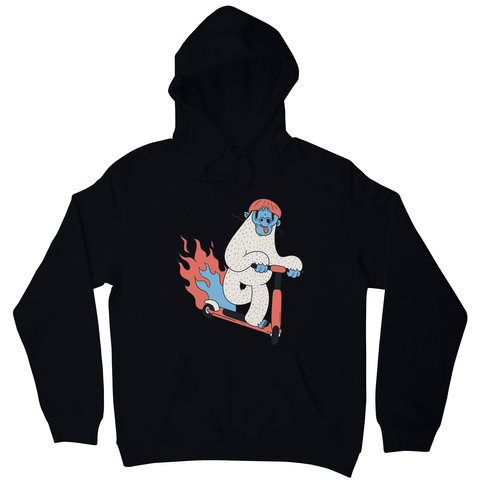 Yeti riding scooter hoodie - Graphic Gear