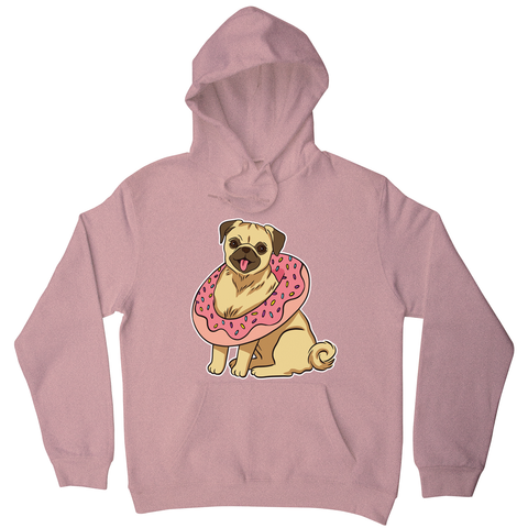 Pug with donut hoodie - Graphic Gear