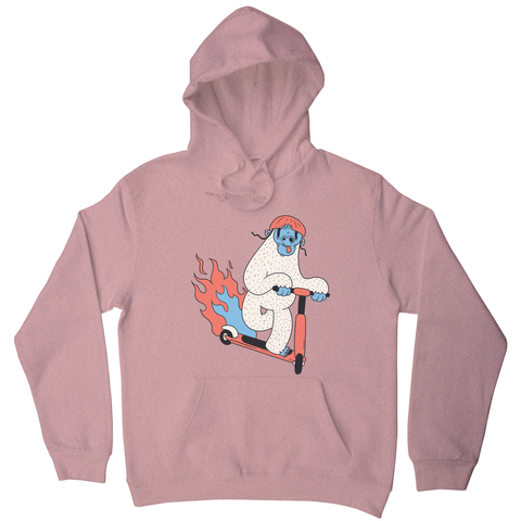 Yeti riding scooter hoodie - Graphic Gear
