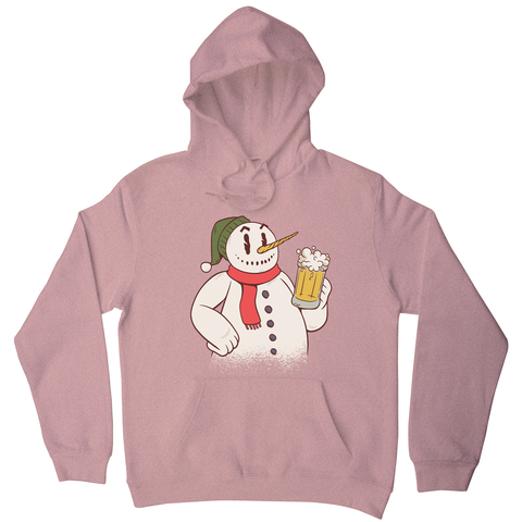 Snowman drinking beer hoodie - Graphic Gear