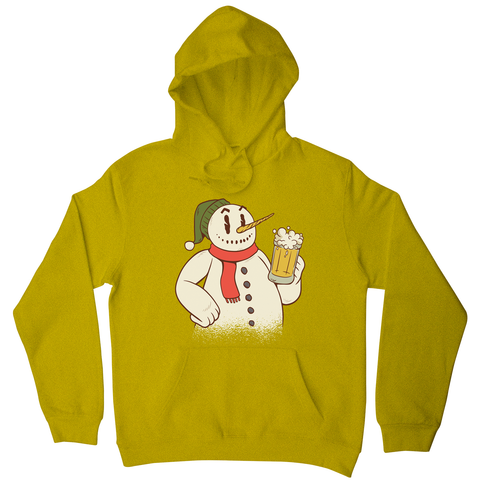 Snowman drinking beer hoodie - Graphic Gear