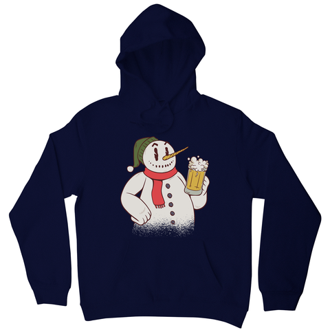 Snowman drinking beer hoodie - Graphic Gear