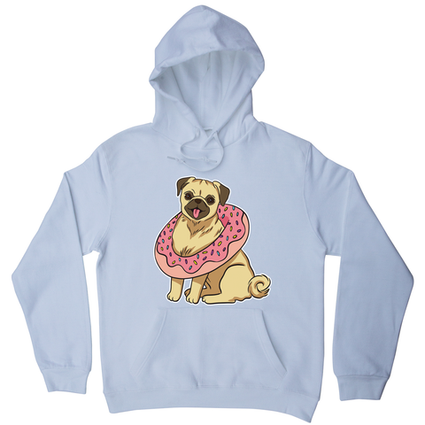 Pug with donut hoodie - Graphic Gear