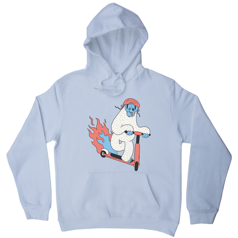 Yeti riding scooter hoodie - Graphic Gear
