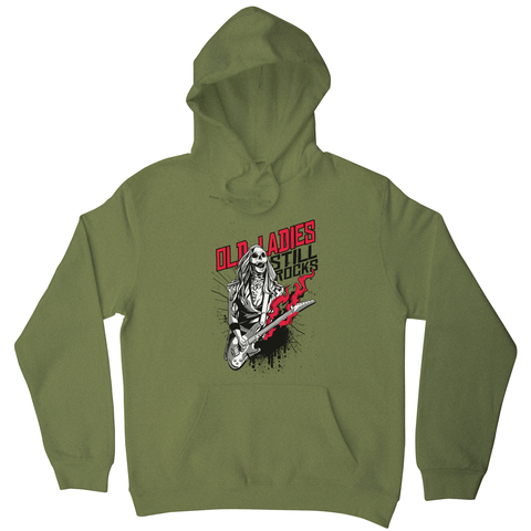 Old lady zombie rocker hoodie - Graphic Gear