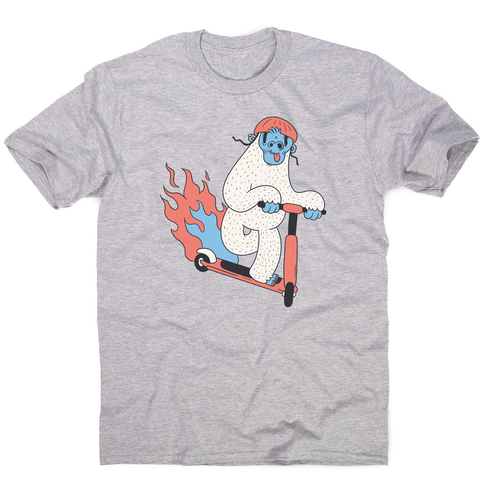 Yeti riding scooter men's t-shirt - Graphic Gear